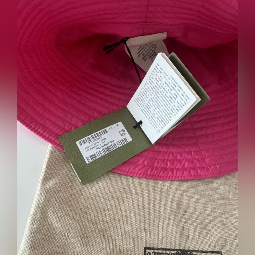 Gucci Double G Logo Cloche Bucket Hat Pink Size M - Picture 5 of 6
